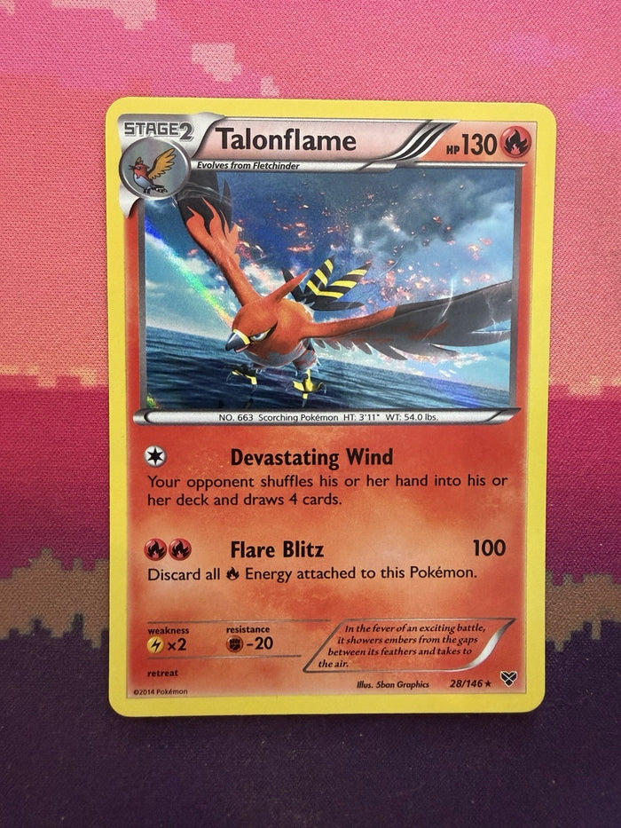 Pokemon Card Talonflame XY Holo Rare 28/146 Near Mint