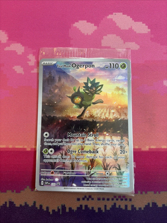 Pokemon Card Teal Mask Ogerpon Black Star Promo 123 SEALED Near Mint
