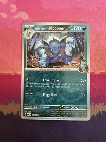 Pokemon Card Team Rocket's Nidoqueen Destined Rivals Reverse Holo 116/182 NM
