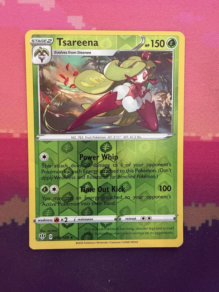 Pokemon Card Tsareena Darkness Ablaze Reverse Holo 016/189 Near Mint