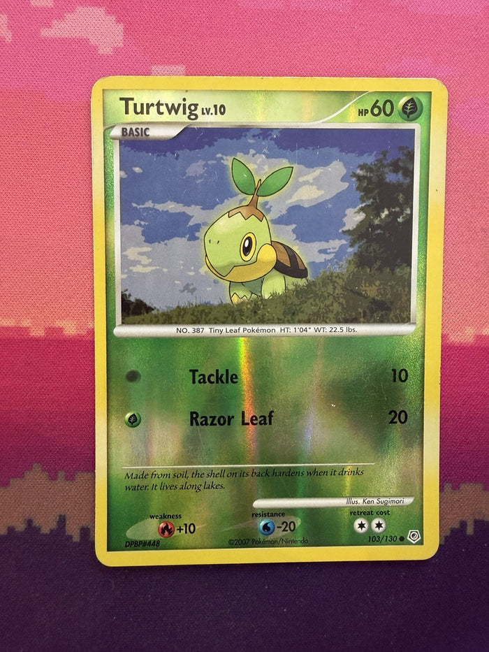 Pokemon Card Turtwig Diamond & Pearl Reverse Holo 103/130 Near Mint