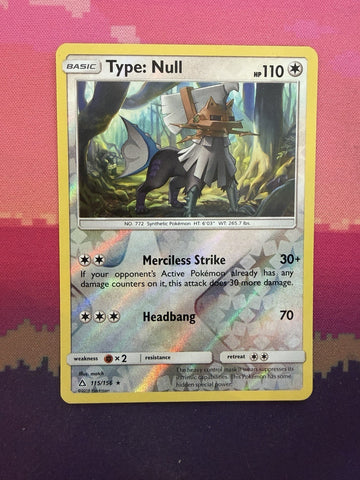 Pokemon Card Type: Null Ultra Prism Reverse Holo 115/156 Near Mint