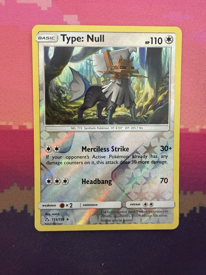 Pokemon Card Type: Null Ultra Prism Reverse Holo 115/156 Near Mint