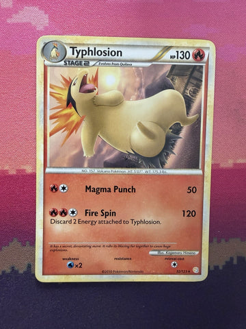 Pokemon Card Typhlosion HeartGold & SouSilver 32/123 Near Mint