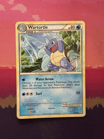 Pokemon Card Wartortle HS Unleashed 42/95  Near Mint