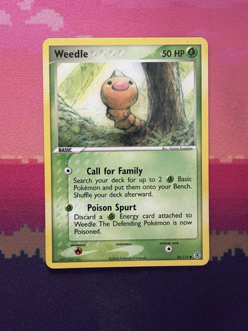 Pokemon Card Weedle FireRed&LeafGreen 86/112  Near Mint