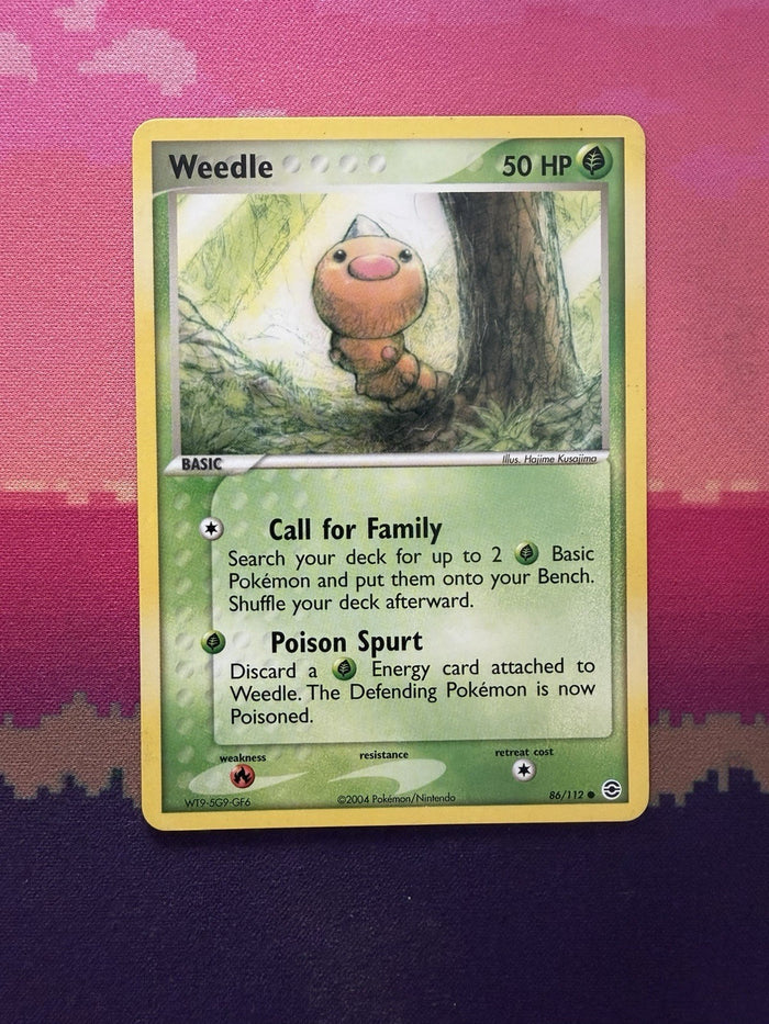 Pokemon Card Weedle FireRed&LeafGreen 86/112  Near Mint