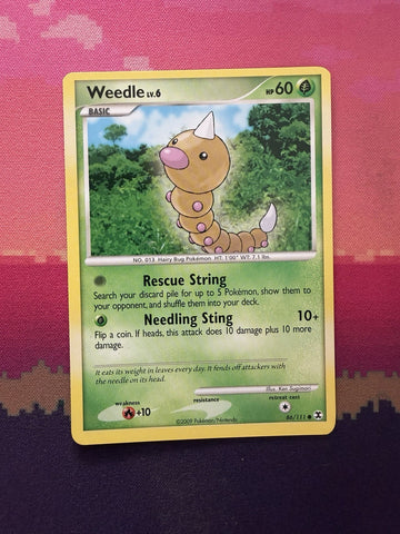 Pokemon Card Weedle Rising Rivals 86/111 Near Mint