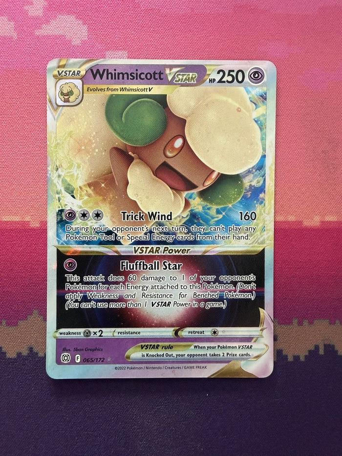 Pokemon Card Whimsicott VSTAR Brilliant Stars 065/172 Near Mint
