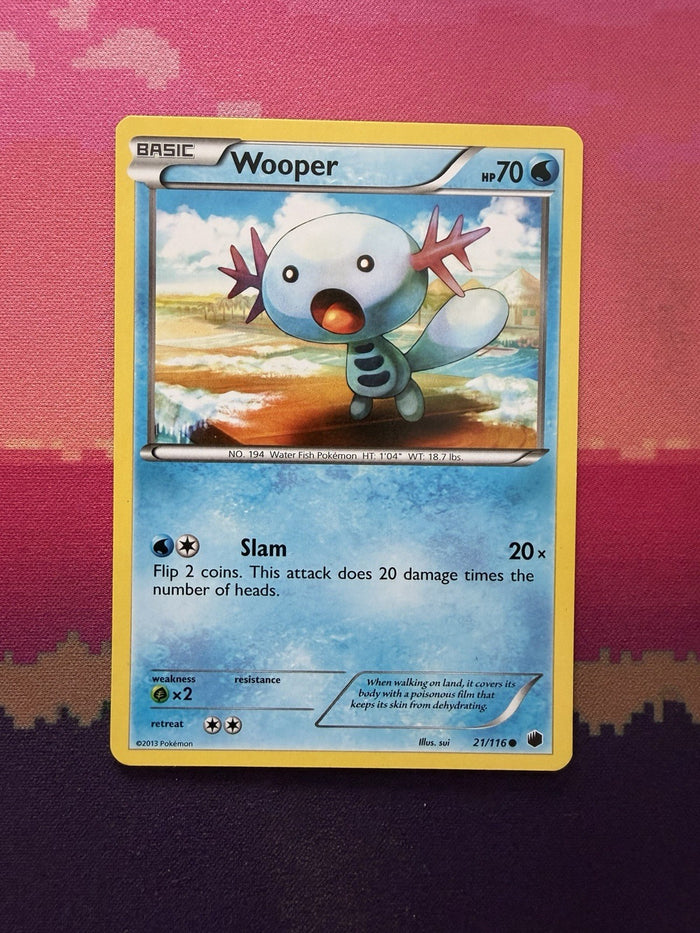Pokemon Card Wooper Plasma Freeze 21/116  Near Mint