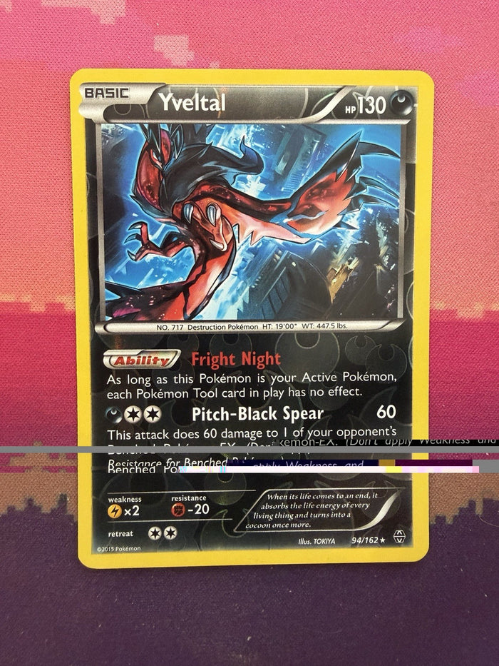 Pokemon Card Yveltal Breakthrough Reverse Holo 94/162 Near Mint