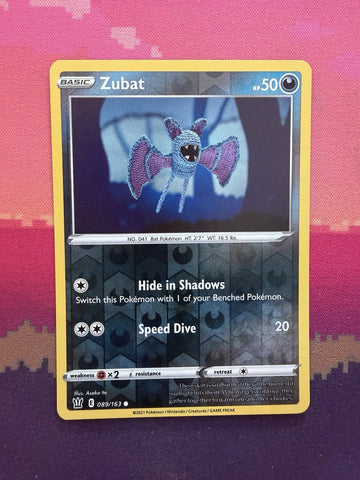 Pokemon Card Zubat Battle Styles Reverse Holo 089/163 Near Mint