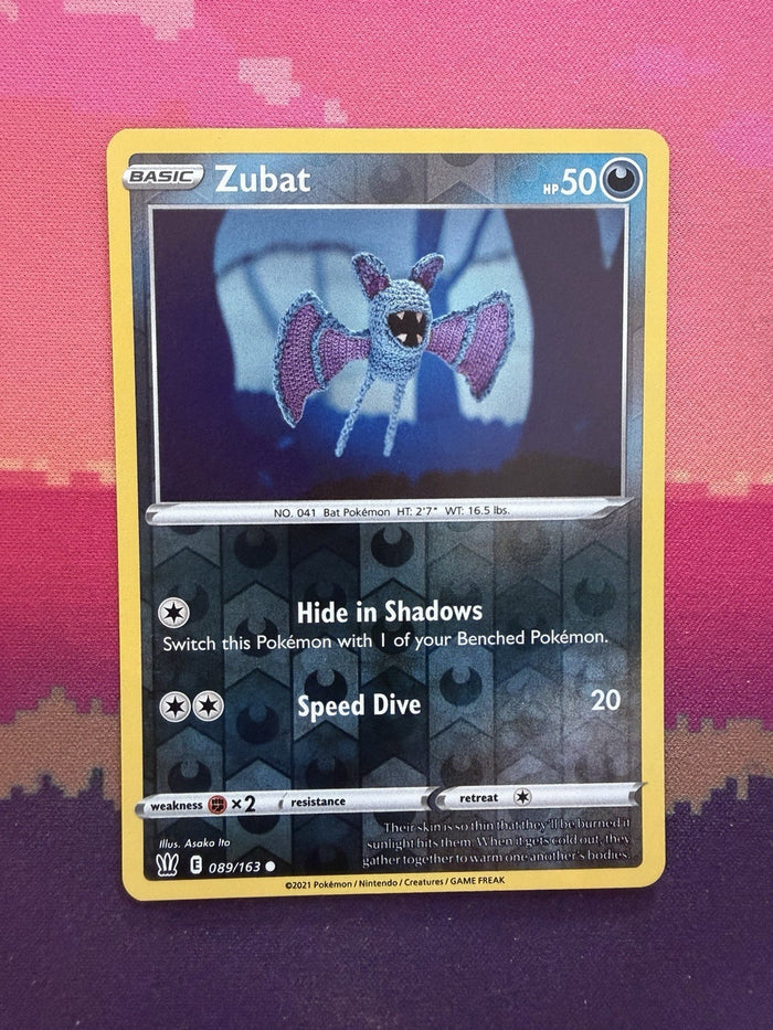 Pokemon Card Zubat Battle Styles Reverse Holo 089/163 Near Mint