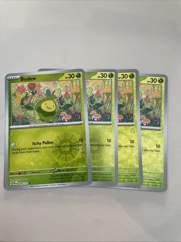 (REVERSE HOLO) Budew - 004/131 - Prismatic Evolutions - Playset
