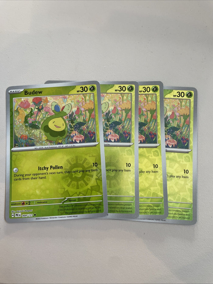 (REVERSE HOLO) Budew - 004/131 - Prismatic Evolutions - Playset
