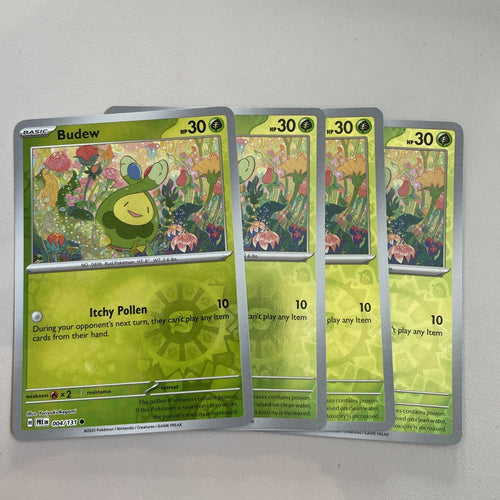 (REVERSE HOLO) Budew - 004/131 - Prismatic Evolutions - Playset