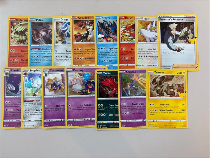 x15 Card Celebrations 25th Set Lugia Kyogre Groudon And More