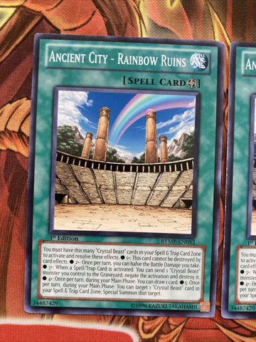 RYMP-EN053 x3 Ancient City - Rainbow Ruins Common Yugioh Card 1st Edition (back)