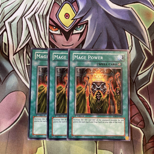 SD6-EN022 x3 Mage Power Common Excellent Condition Yugioh