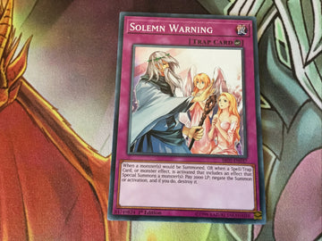 SR05-EN037 Solemn Warning Common Yugioh Card 1st Edition NM