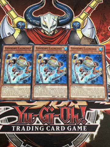 ABYR-EN096 x3 Fishborg Launcher Yugioh Playset