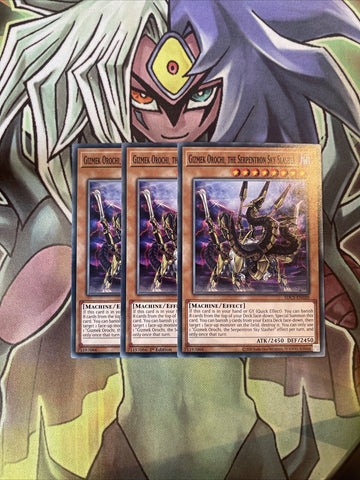 SDCS-EN020 x3 Gizmek Orochi, the Serpentron Sky Slasher Common Exc Yugioh