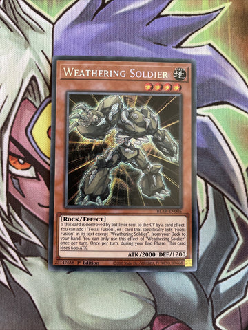 BLAR-EN005 Weathering Soldier Secret Rare 1st Edition Near Mint Yugioh Card