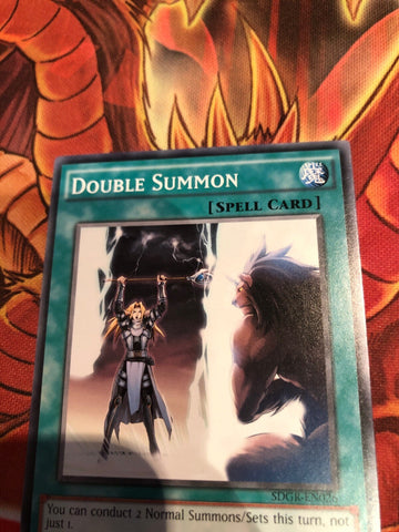 SDGR-EN026 DOUBLE SUMMON Common 1st Edition YuGiOh Card (back)