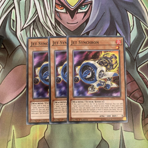 LED6-EN030 x3 Jet Synchron Common Excellent Condition Yugioh