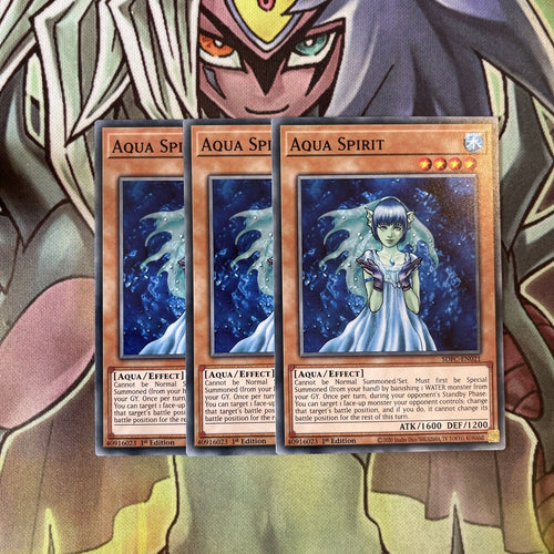 SDFC-EN021 x3 Aqua Spirit Common Excellent Condition Yugioh