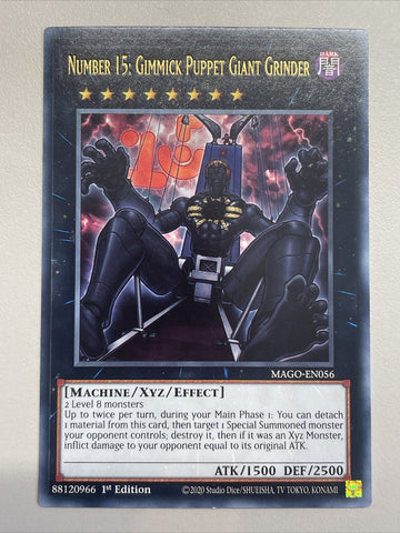 MAGO-EN056 Yugioh Number 15: Gimmick Puppet Giant Grinder Rare 1st  Nr Mint