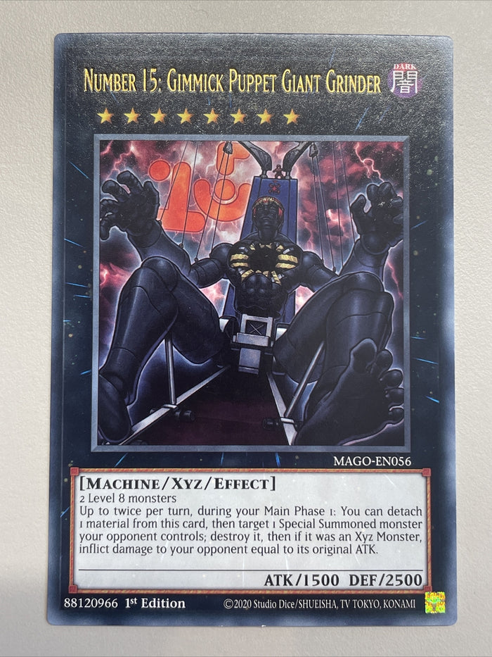MAGO-EN056 Yugioh Number 15: Gimmick Puppet Giant Grinder Rare 1st  Nr Mint