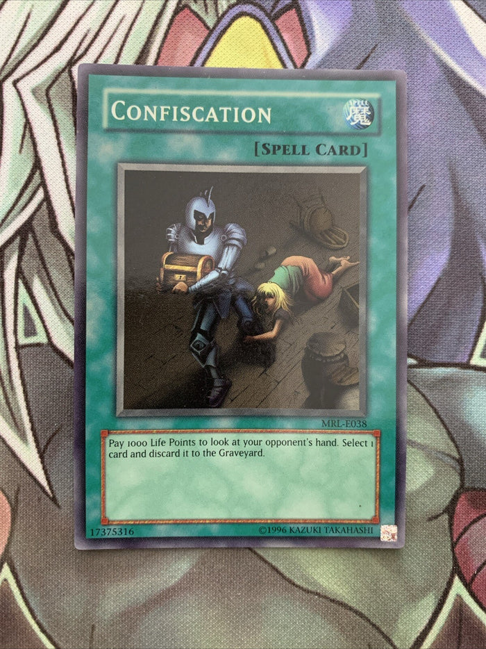 MRL-E038 Confiscation Super Rare Unlimited Edition NM Yugioh Card