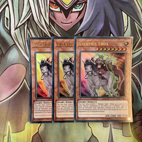 DANE-EN087 x3 Valkyrie Erda Ultra Rare Excellent Condition Yugioh
