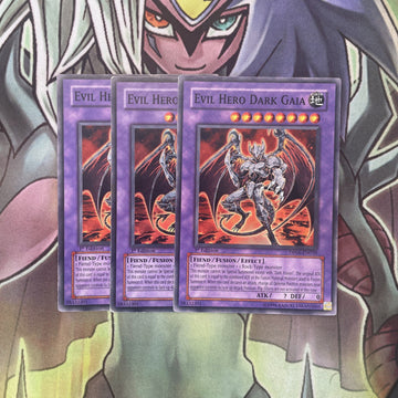 DP06-EN010 x3 Evil Hero Dark Gaia Common Excellent Condition Yugioh