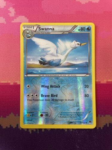 Pokemon Card Swanna Breakpoint Reverse Holo 37/122 Near Mint