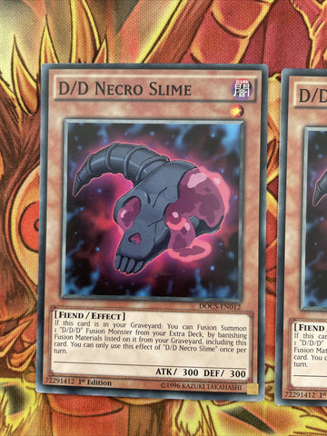 DOCS-EN012 D/D NECRO SLIME 1ST EDITION COMMON Yugioh PLAYSET 3X (back)