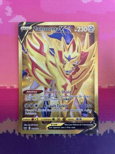 Pokemon Card Zamazenta V 212/202 Secret Rare Full Art Sword & Shield NM