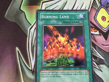 PSV-E061 Burning Land 1st Edition Yugioh (back)