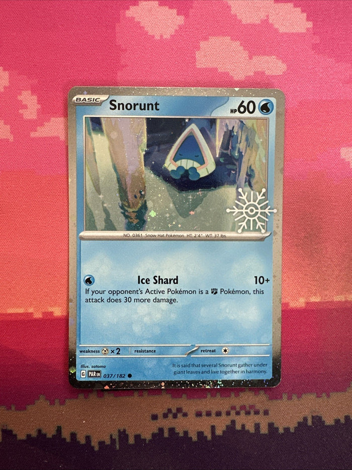 Pokemon Card Snorunt Advent Calendar Snowflake STAMP 037/182 Near Mint