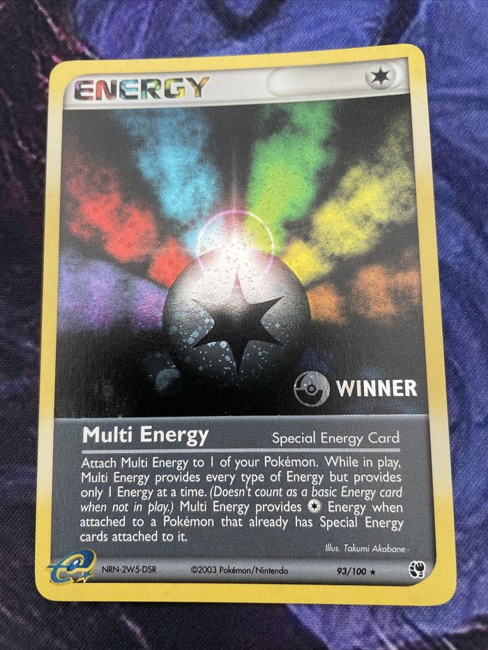 Pokemon TCG Sandstorm MULTI ENERGY Winner Stamped Holo (93/100) NM