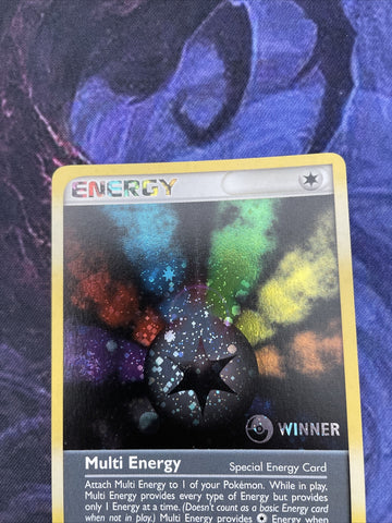 Pokemon TCG Sandstorm MULTI ENERGY Winner Stamped Holo (93/100) NM (back)
