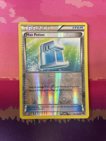 Pokemon Card Max Potion Breakpoint Reverse Holo 103/122 NM