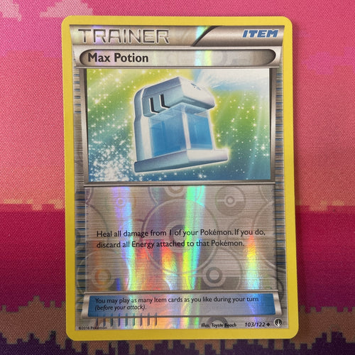 Pokemon Card Max Potion Breakpoint Reverse Holo 103/122 NM