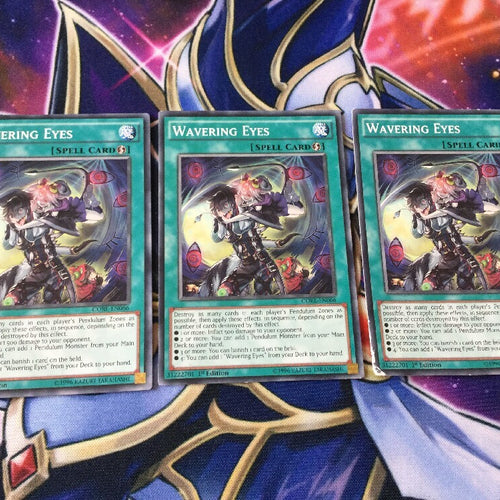 CORE-EN066 x3 Wavering Eyes COMMON MIXED EDITIONS PLAYSET Yugioh