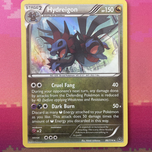 Pokemon Card Hydreigon Steam Siege Holo Rare 86/114 Near Mint