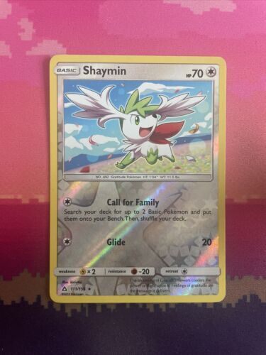Pokemon Card Shaymin Ultra Prism Reverse Holo Rare 111/156 Near Mint