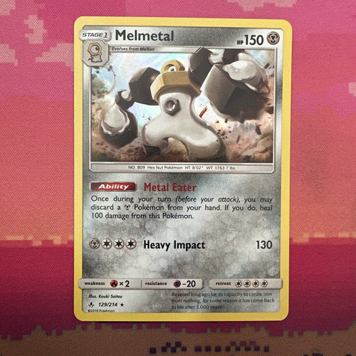Pokemon Card Melmtal Unbroken Bonds Holo Rare 129/214 NM