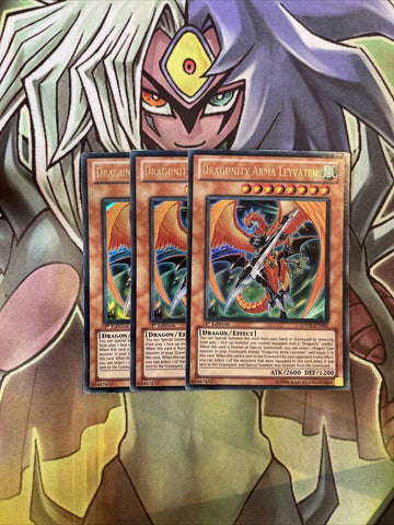 SDDL-EN001 x3 Dragunity Arma Leyvaten Ultra Rare Excellent Condition Yugioh