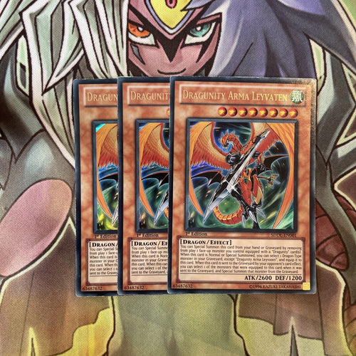 SDDL-EN001 x3 Dragunity Arma Leyvaten Ultra Rare Excellent Condition Yugioh